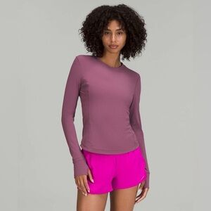 Lulullemon Ventilated Mesh Back Running Long Sleeve Shirt NWT Vintage Plum